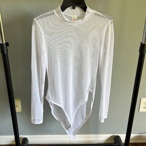 Best Cody sheer white bodysuit